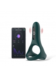 Изумрудное виброкольцо Magic Motion Rise с подхватом мошонки - Magic Motion - в Новочебоксарске купить с доставкой