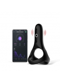 Черное виброкольцо Magic Motion Rise с подхватом мошонки - Magic Motion - в Новочебоксарске купить с доставкой