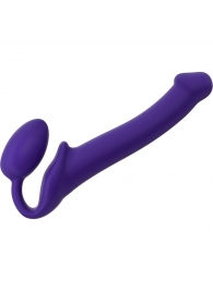 Фиолетовый безремневой страпон Silicone Bendable Strap-On - size M - Strap-on-me - купить с доставкой в Новочебоксарске