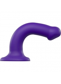 Фиолетовый фаллоимитатор-насадка Strap-On-Me Dildo Dual Density size M - 18 см. - Strap-on-me - купить с доставкой в Новочебоксарске