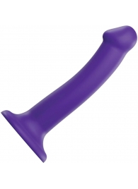 Фиолетовый фаллоимитатор-насадка Strap-On-Me Dildo Dual Density size M - 18 см. - Strap-on-me - купить с доставкой в Новочебоксарске