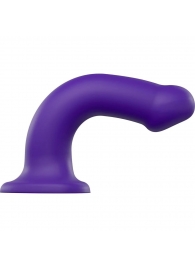 Фиолетовый фаллоимитатор-насадка Strap-On-Me Dildo Dual Density size L - 19 см. - Strap-on-me - купить с доставкой в Новочебоксарске