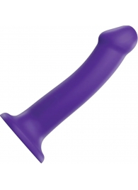 Фиолетовый фаллоимитатор-насадка Strap-On-Me Dildo Dual Density size L - 19 см. - Strap-on-me - купить с доставкой в Новочебоксарске