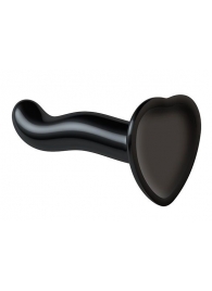 Черный фаллоимитатор-насадка Strap-On-Me P G spot Dildo size S - 16,4 см. - Strap-on-me - купить с доставкой в Новочебоксарске