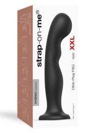 Черная насадка Strap-On-Me Dildo Plug P G size XXL - Strap-on-me - купить с доставкой в Новочебоксарске