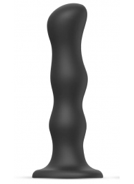 Черная насадка Strap-On-Me Dildo Geisha Balls size M - Strap-on-me - купить с доставкой в Новочебоксарске