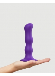 Фиолетовая насадка Strap-On-Me Dildo Geisha Balls size M - Strap-on-me - купить с доставкой в Новочебоксарске