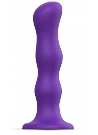 Фиолетовая насадка Strap-On-Me Dildo Geisha Balls size M - Strap-on-me - купить с доставкой в Новочебоксарске
