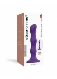 Фиолетовая насадка Strap-On-Me Dildo Geisha Balls size XL - Strap-on-me - купить с доставкой в Новочебоксарске