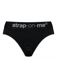 Черные трусики для насадок Heroine Lingerie Harness - size S - Strap-on-me - купить с доставкой в Новочебоксарске