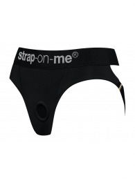 Черные трусики для насадок Heroine Lingerie Harness - size M - Strap-on-me - купить с доставкой в Новочебоксарске