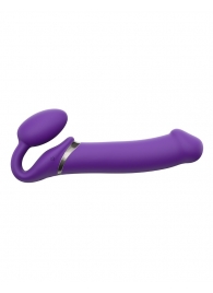 Фиолетовый безремневой вибрострапон Silicone Bendable Strap-On - size XL - Strap-on-me - купить с доставкой в Новочебоксарске