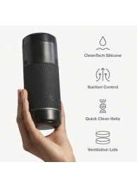 Черный мастурбатор с контролем всасывания Arcwave Pow Stroker - Arcwave - в Новочебоксарске купить с доставкой