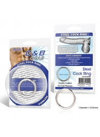 Стальное эрекционное кольцо STEEL COCK RING - 3.5 см. - BlueLine - в Новочебоксарске купить с доставкой