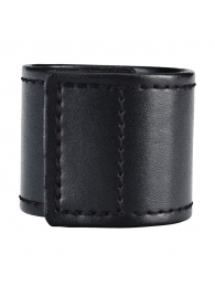 Хомут-утяжка для мошонки из искусственной кожи на липучке VELCRO BALL STRETCHER- 4 см. - BlueLine - в Новочебоксарске купить с доставкой