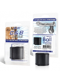 Хомут-утяжка для мошонки из искусственной кожи на липучке VELCRO BALL STRETCHER- 4 см. - BlueLine - в Новочебоксарске купить с доставкой