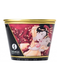 Массажная  свеча Sparkling Strawberry Wine с ароматом клубничного вина - 170 мл. - Shunga - купить с доставкой в Новочебоксарске