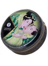 Массажная свеча Exotic Green Tea с ароматом зелёного чая - 30 мл. - Shunga - купить с доставкой в Новочебоксарске