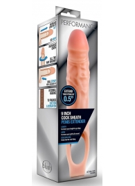 Телесная насадка на пенис 9 Inch Cock Sheath Extender - 22,2 см. - Blush Novelties - в Новочебоксарске купить с доставкой