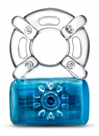 Синее эрекционное виброкольцо One Night Stand Vibrating C-Ring - Blush Novelties - в Новочебоксарске купить с доставкой