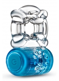 Синее эрекционное виброкольцо One Night Stand Vibrating C-Ring - Blush Novelties - в Новочебоксарске купить с доставкой