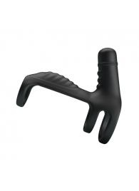 Черная вибронасадка на пенис Vibrating Penis Sling - Baile - в Новочебоксарске купить с доставкой