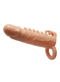 Телесная удлиняющая насадка Penis Sleeve Emmitt - 17 см. - Baile - в Новочебоксарске купить с доставкой
