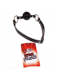 Силиконовый черный кляп-шарик на ремне Black Ballgag - Erotic Fantasy - купить с доставкой в Новочебоксарске