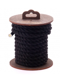 Черная хлопковая веревка для бондажа на катушке - 5 м. - Crazy Handmade - купить с доставкой в Новочебоксарске