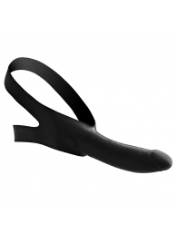 Черный кляп-страпон Masters Mini Face Fuck Strap-On - 14 см. - XR Brands - купить с доставкой в Новочебоксарске