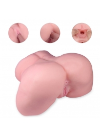 Реалистичный мастурбатор-полуторс с 2 рабочими отверстиями - S-HANDE - в Новочебоксарске купить с доставкой