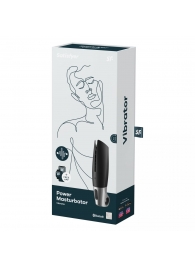 Черный мастурбатор с вибрацией Power Masturbator - Satisfyer - в Новочебоксарске купить с доставкой