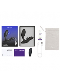 Черный анальный вибратор We-Vibe Vector+ - We-vibe - в Новочебоксарске купить с доставкой