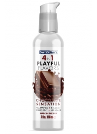 Массажный гель 4-в-1 Chocolate Sensation с ароматом шоколада - 118 мл. - Swiss navy - купить с доставкой в Новочебоксарске