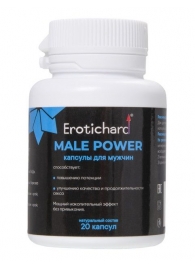 Капсулы для мужчин Erotichard male power - 20 капсул (0,370 гр.) - Erotic Hard - купить с доставкой в Новочебоксарске