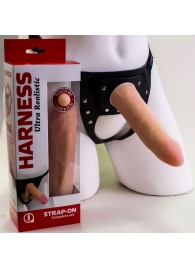 Страпон Харнесс из трусиков и насадки-фаллоса - 17,5 см. - LOVETOY (А-Полимер) - купить с доставкой в Новочебоксарске