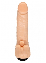 Телесная гелевая насадка-фаллос с клиторальными лепестками - 18,5 см. - LOVETOY (А-Полимер) - купить с доставкой в Новочебоксарске