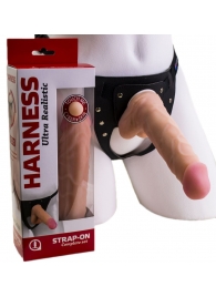 Страпон Harness из двух предметов: регулируемые трусики и насадка-фаллос - 17,5 см. - LOVETOY (А-Полимер) - купить с доставкой в Новочебоксарске