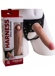 Реалистичный страпон Harness из трусиков и насадки-фаллоса - 18,5 см. - LOVETOY (А-Полимер) - купить с доставкой в Новочебоксарске