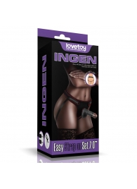 Женский темнокожий страпон Easy Strapon Set 7 Inch - 18 см. - Lovetoy - купить с доставкой в Новочебоксарске