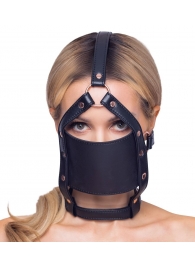 Черный намордник с кляпом-шаром Head Harness With A Gag - Orion - купить с доставкой в Новочебоксарске