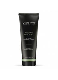Массажный легкий крем WICKED Sage plus Sea Salt - 120 мл. - Wicked - купить с доставкой в Новочебоксарске