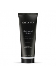 Массажный легкий крем WICKED Stripped plus Bare - 120 мл. - Wicked - купить с доставкой в Новочебоксарске