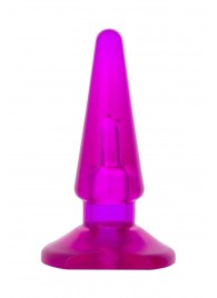 Фиолетовая анальная пробка BUTT PLUG - 9,5 см. - Toyfa Basic