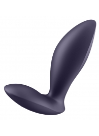Фиолетовый анальный вибростимулятор Power Plug - Satisfyer - в Новочебоксарске купить с доставкой