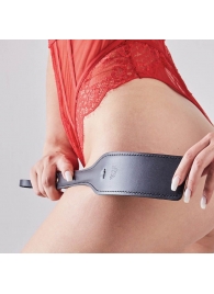 Черная кожаная шлепалка SitaBlack - 30 см. - Sitabella - купить с доставкой в Новочебоксарске