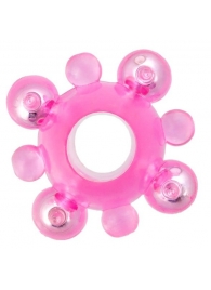 Эрекционное кольцо c бусинками - Toyfa Basic - в Новочебоксарске купить с доставкой