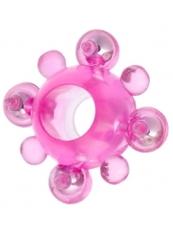 Эрекционное кольцо c бусинками - Toyfa Basic - в Новочебоксарске купить с доставкой