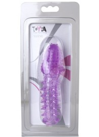 Фиолетовая насадка, удлиняющая половой член - 13,5 см. - Toyfa Basic - в Новочебоксарске купить с доставкой