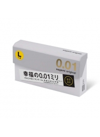 Презервативы Sagami Original 0.02 L-size увеличенного размера - 5 шт. - Sagami - купить с доставкой в Новочебоксарске
